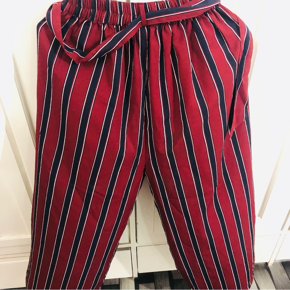 Maroon flared palazzo pants - Picture 7 of 10